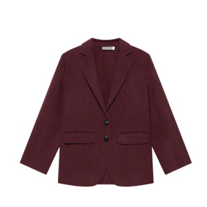 Mint Velvet Burgundy Wool Blend Hand Finished Blazer